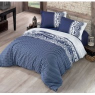 Francouzské bavlněné povlečení STANDARD CANZONE modré 240x220, 70x90cm