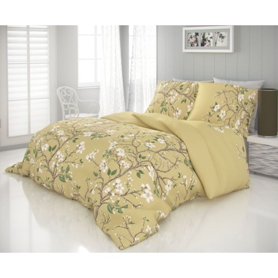 Saténové francouzské povlečení LUXURY COLLECTION 1+2, 220x200, 70x90cm JARO zlaté Saténové francouzské povlečení LUXURY COLLECTION 1+2, 220x200, 70x90cm JARO zlaté