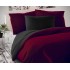 Saténové francouzské povlečení LUXURY COLLECTION 1+2, 220x200, 70x90cm vínové / černé