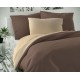 Saténové francouzské povlečení LUXURY COLLECTION 1+2, 240x200, 70x90cm tmavě hnědé / béžové Saténové francouzské povlečení LUXURY COLLECTION 1+2, 240x200, 70x90cm tmavě hnědé / béžové