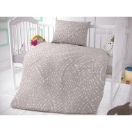 Bavlněné povlečení do dětské postýlky Astra šedá
