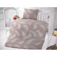 Bavlněné povlečení do dětské postýlky Shelby béžové