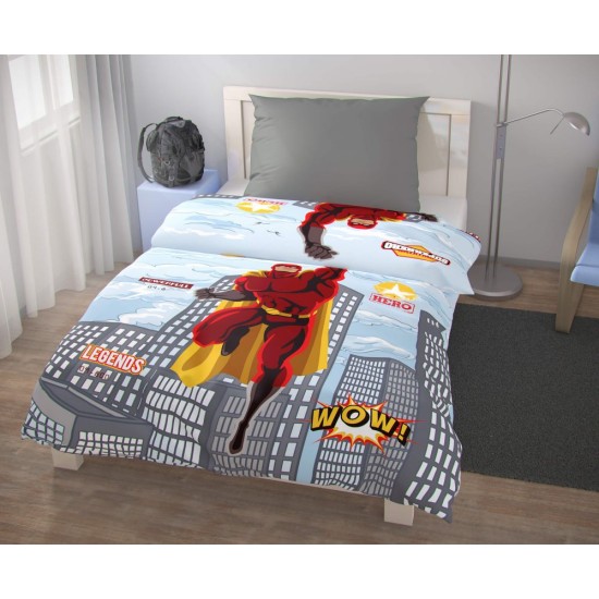 Ložní povlečení pro mladé 140x200, 70x90cm SUPERHERO Ložní povlečení pro mladé 140x200, 70x90cm SUPERHERO