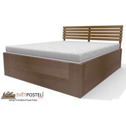 Postel z masivu Aker s úložným prostorem 