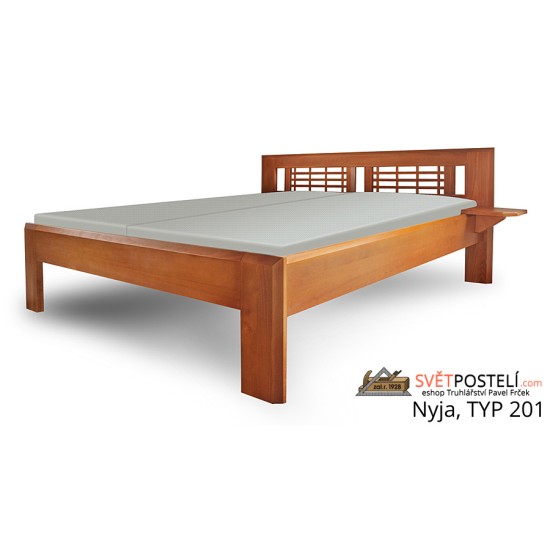 Postel z masivu Nyja, typ 201 Postel z masivu Nyja, typ 201